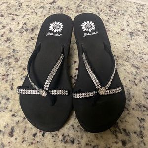 Yellow Box Wedged Sandals